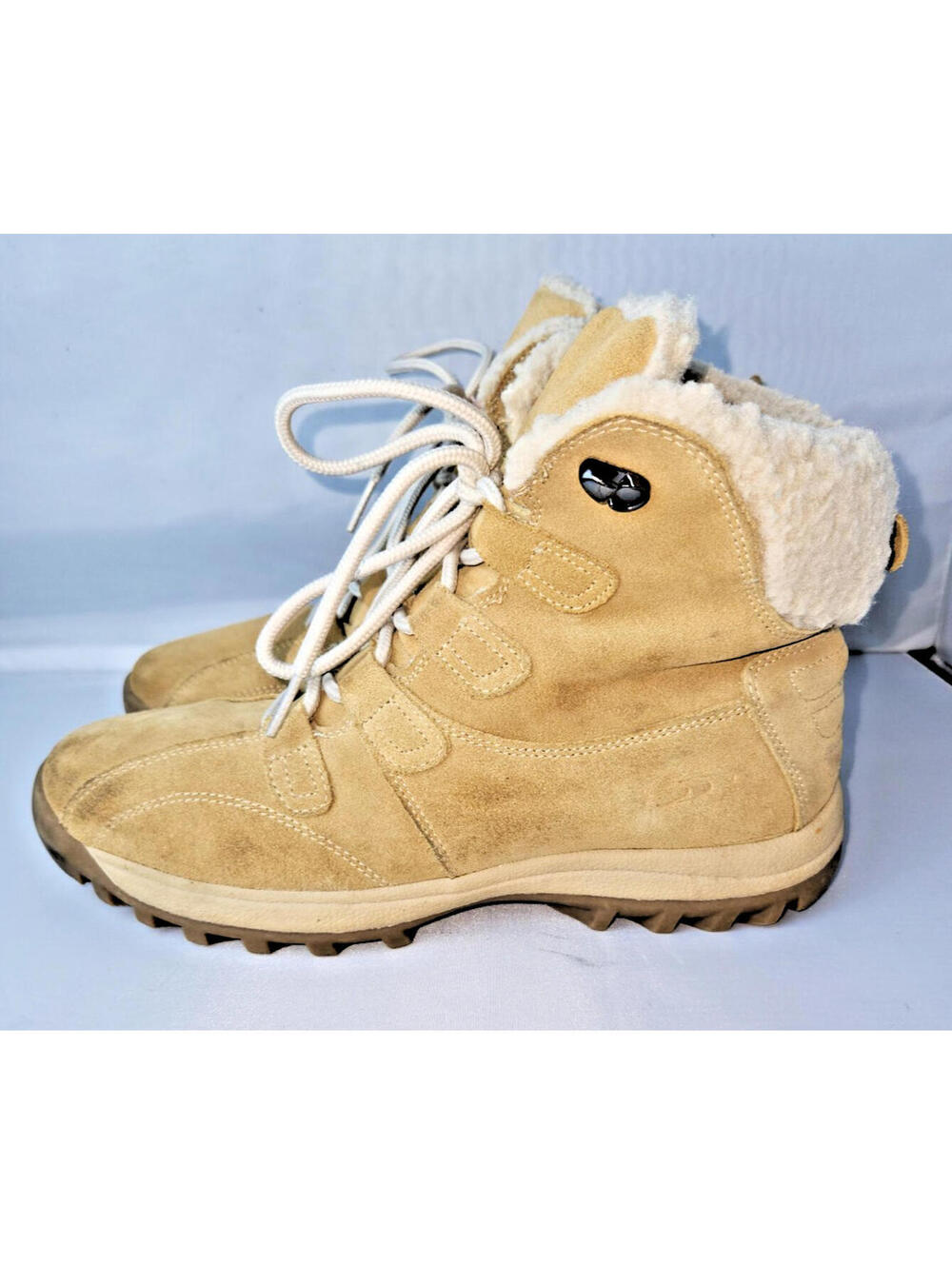Dr. Scholls Women's Winter Boots with Sherpa Lining Tan Suede Size 10